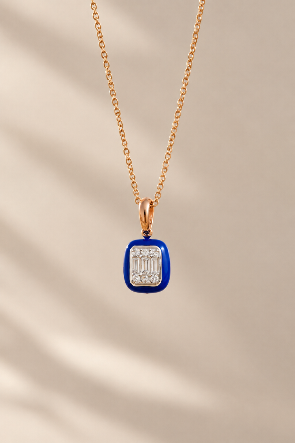 nero blue enamel neckpiece