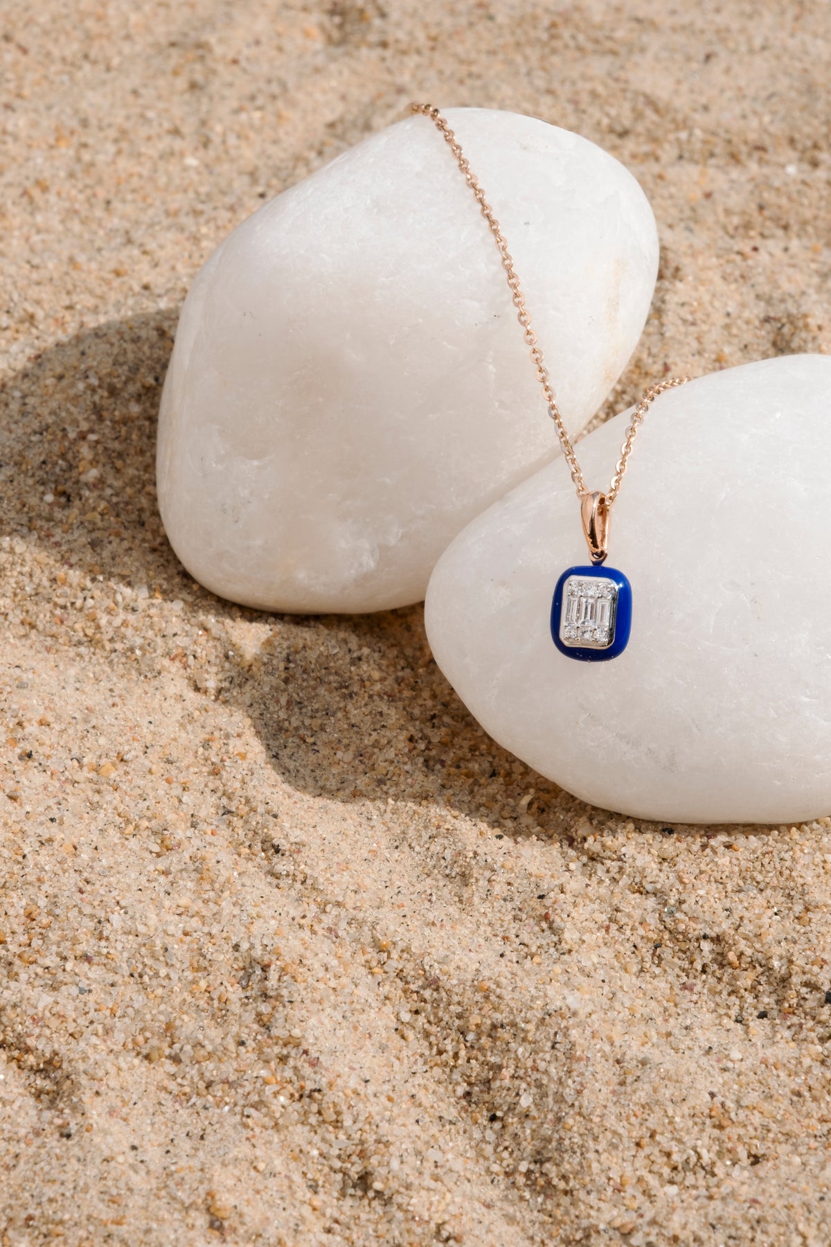 nero blue enamel neckpiece