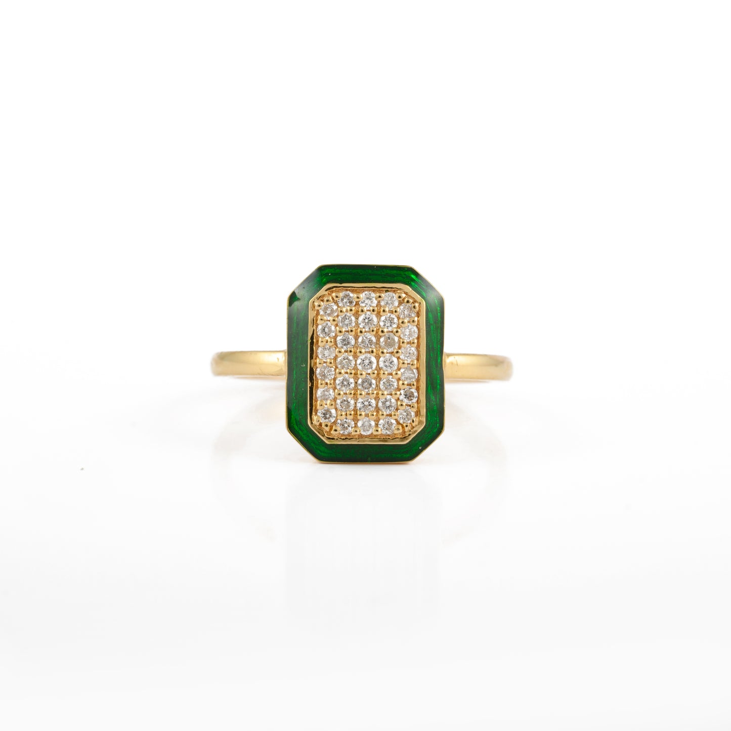 Geo Enamel Ring