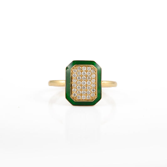 Geo Enamel Ring