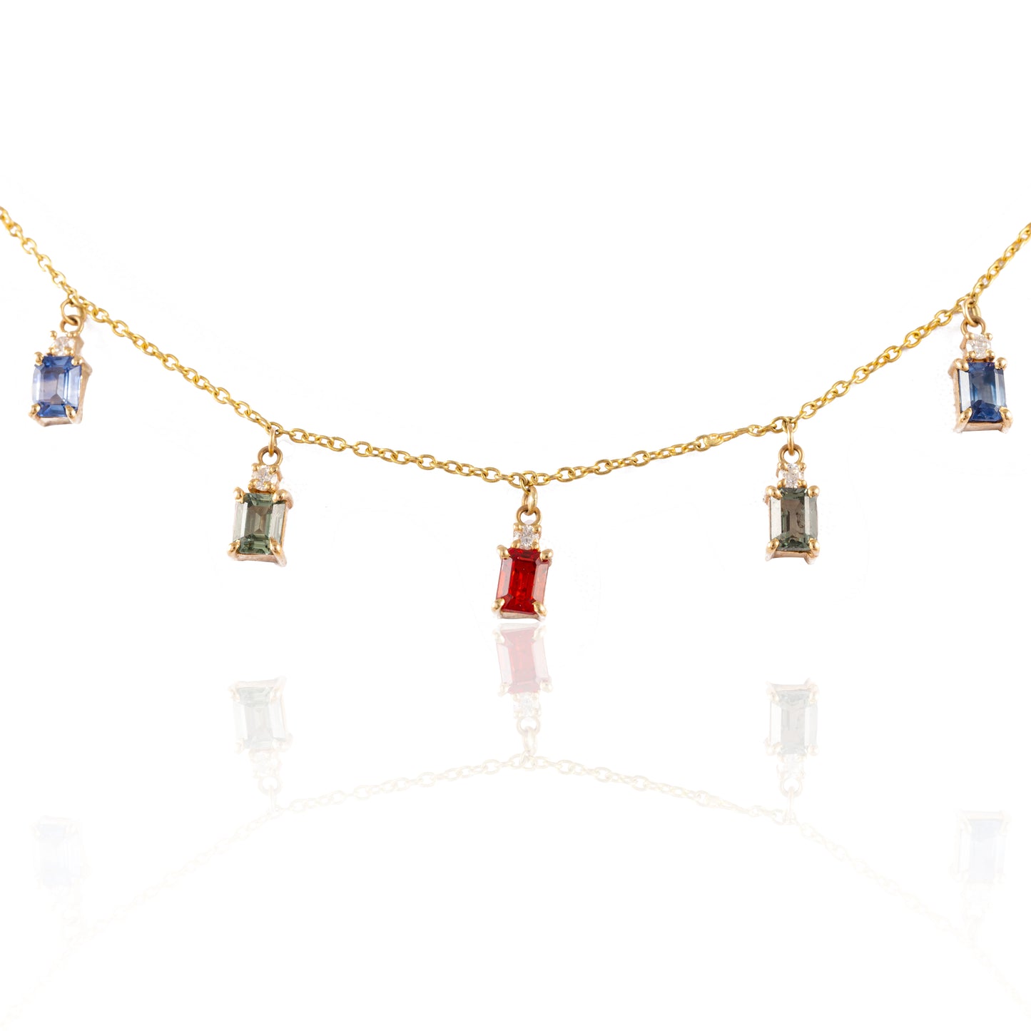Multi Sapphire Necklace